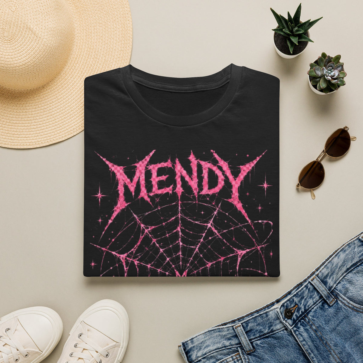 Spider Web T‑Shirt — 'spöckle?' Gothic Halloween Graphic Tee