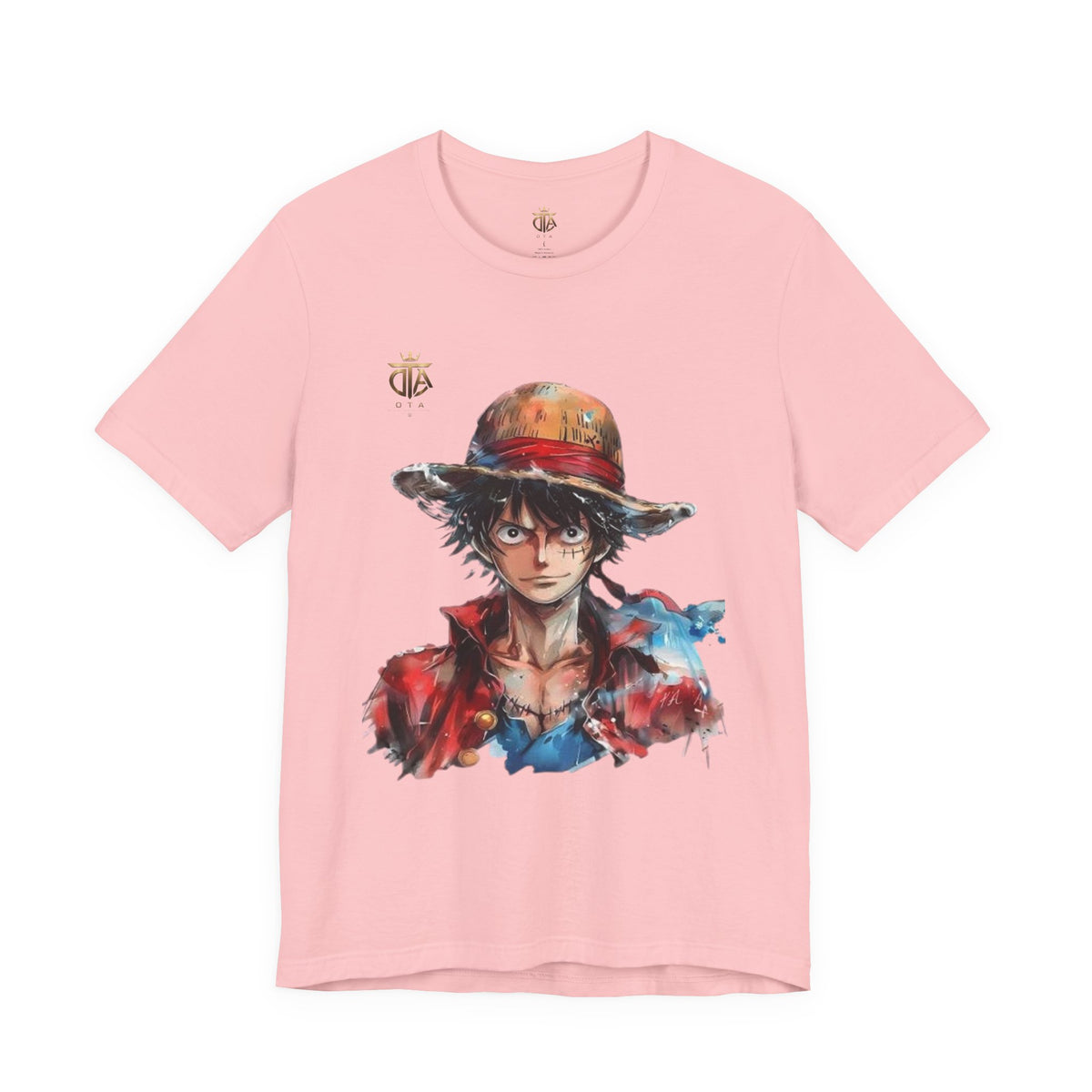 Luffy Watercolor Portrait T-Shirt — Anime Straw Hat Crew Tee