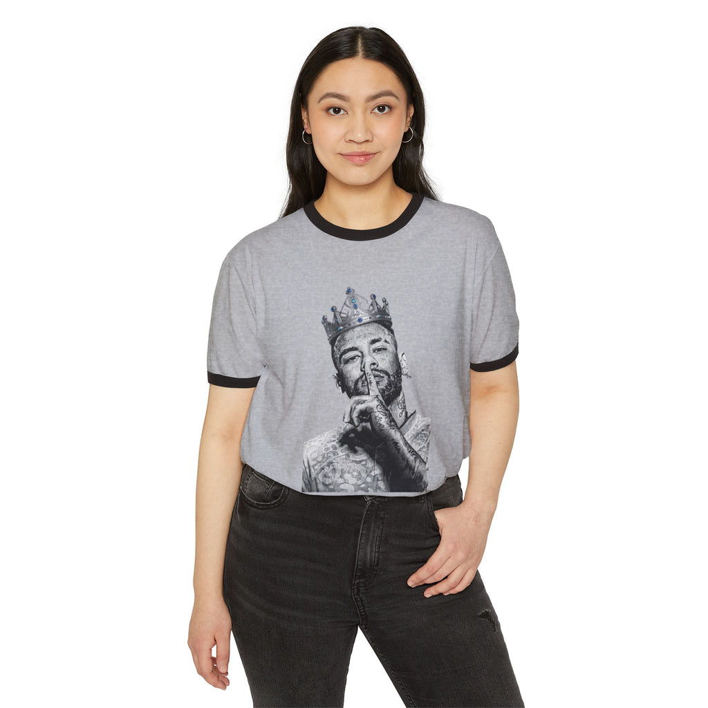 NEYMAR Ringer Tee — Crowned Portrait Graphic T-Shirt