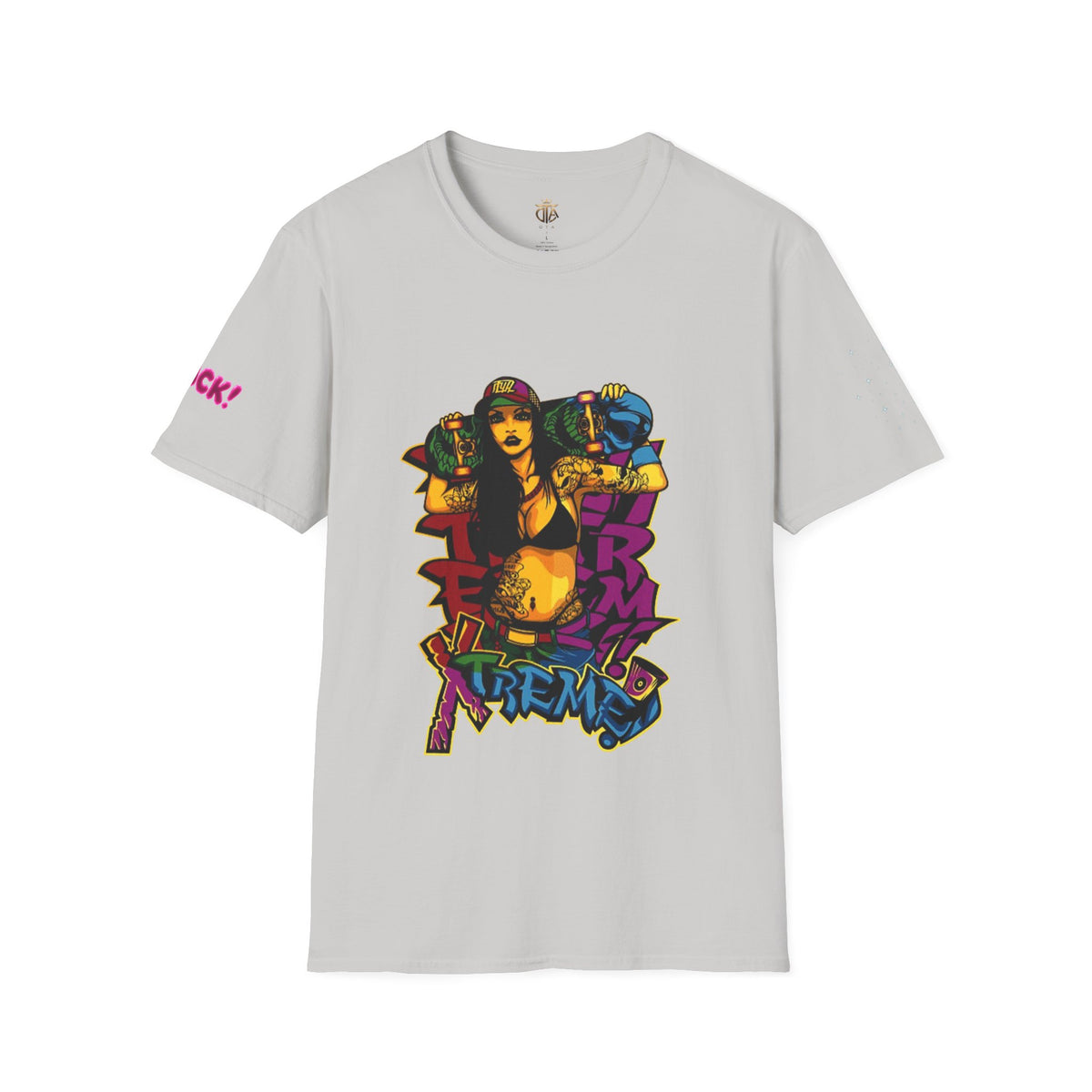 Graphic Tee — Retro Urban Girl Skateboard Street Art Design