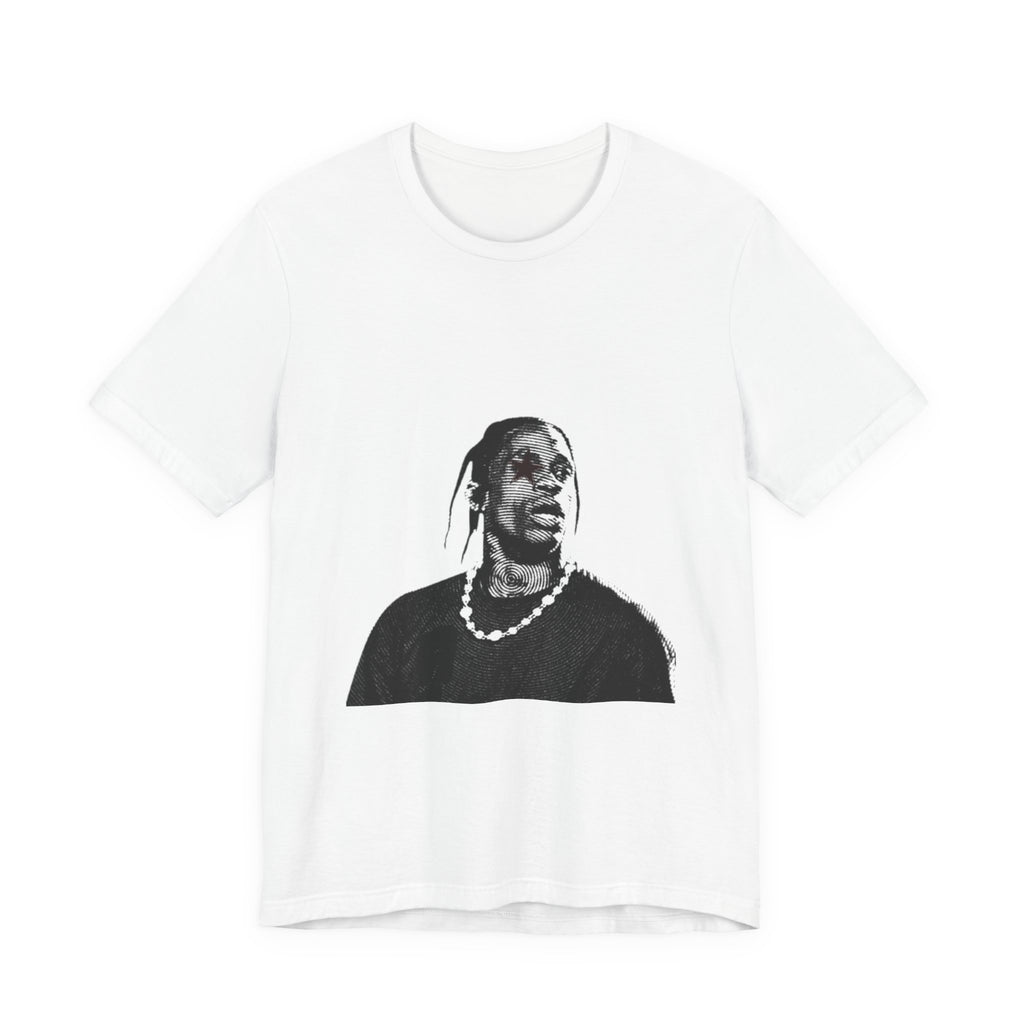 Portrait Graphic Tee — Monochrome Music Icon Silhouette T-Shirt