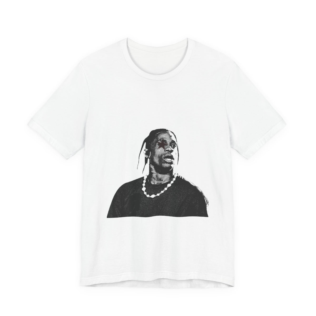 Portrait Graphic Tee — Monochrome Music Icon Silhouette T-Shirt