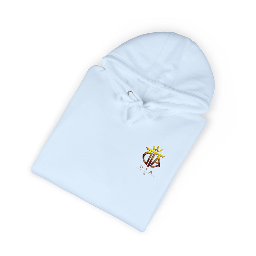 Star Crown Crest Hoodie — Small Chest Graphic, Regal Floral Emblem