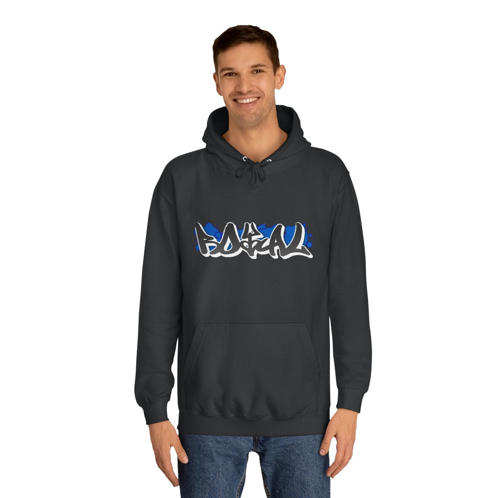 Graffiti Hoodie — Blue Graffiti Logo Pullover