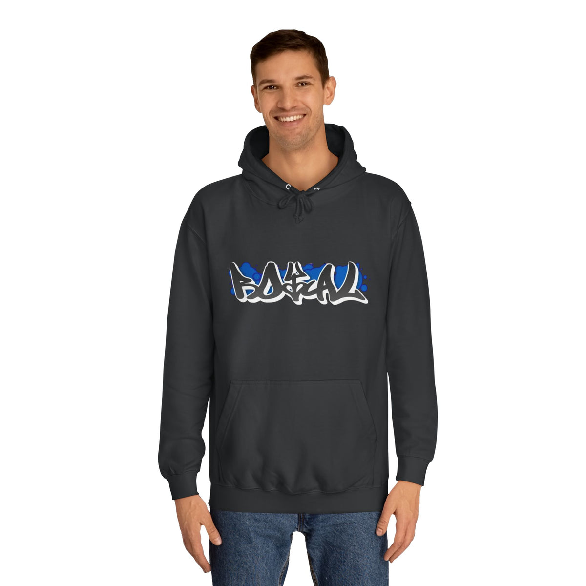 Graffiti Hoodie — Blue Graffiti Logo Pullover