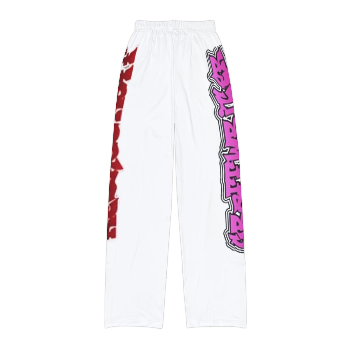 Kids Lounge Pants — White Street Graffiti Print AOP