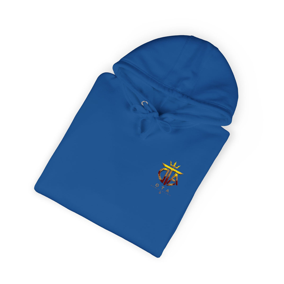 Star Crown Crest Hoodie — Small Chest Graphic, Regal Floral Emblem