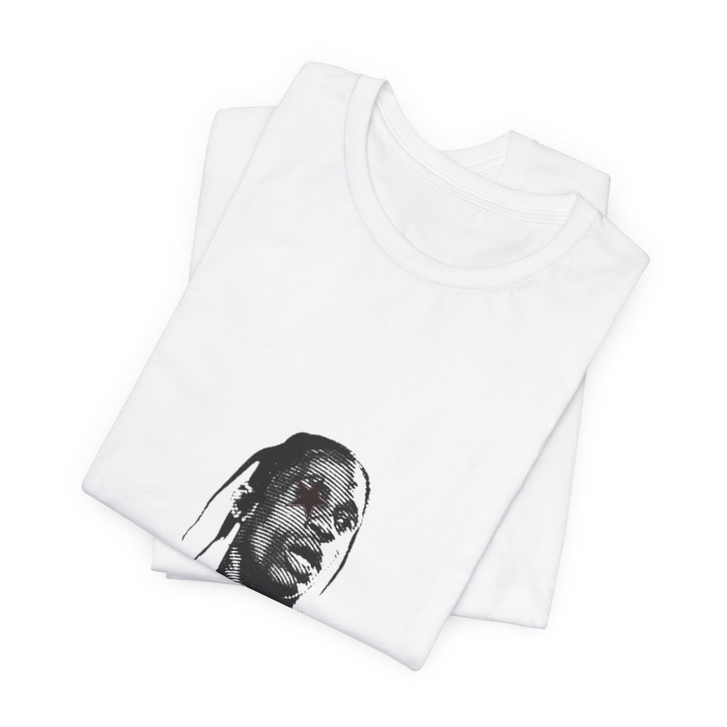 Portrait Graphic Tee — Monochrome Music Icon Silhouette T-Shirt