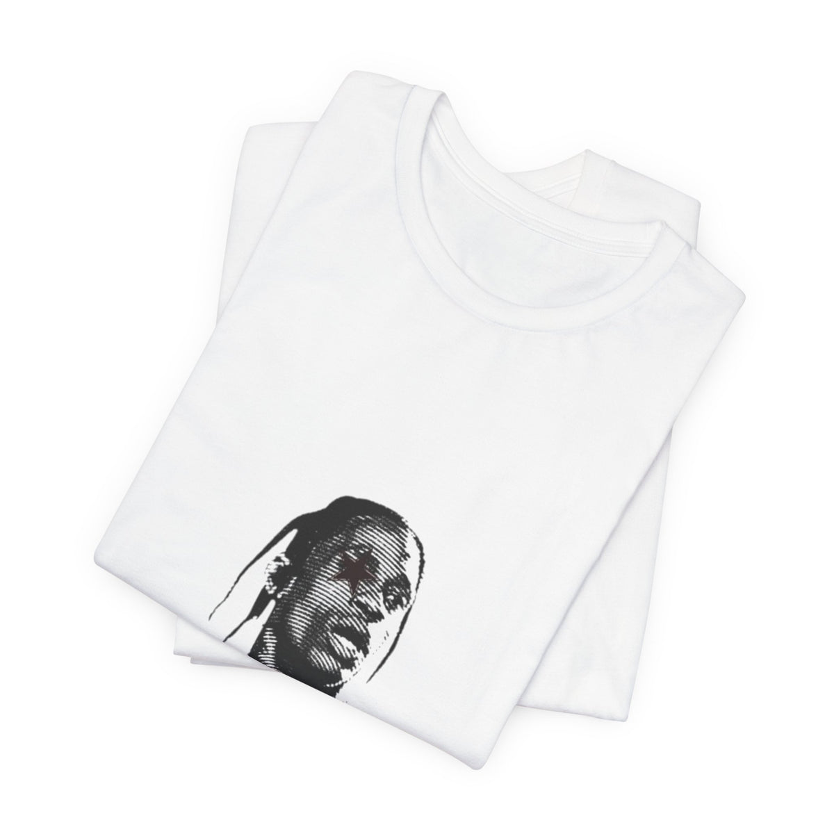 Portrait Graphic Tee — Monochrome Music Icon Silhouette T-Shirt