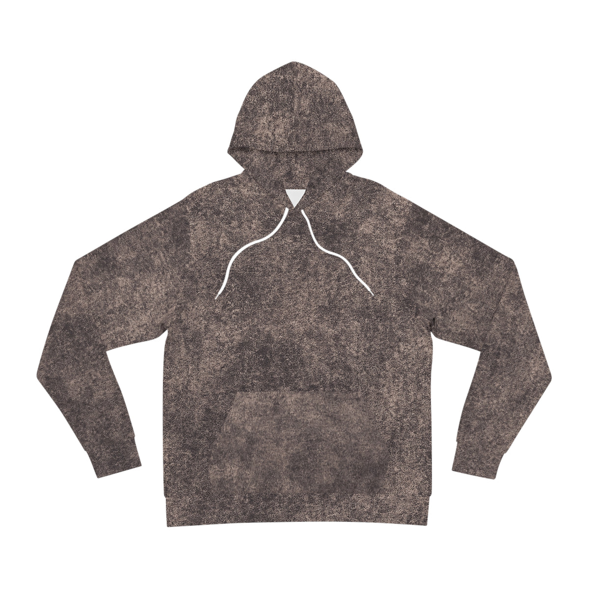 Brown Distressed Fashion Hoodie with Minimal Crown Accent