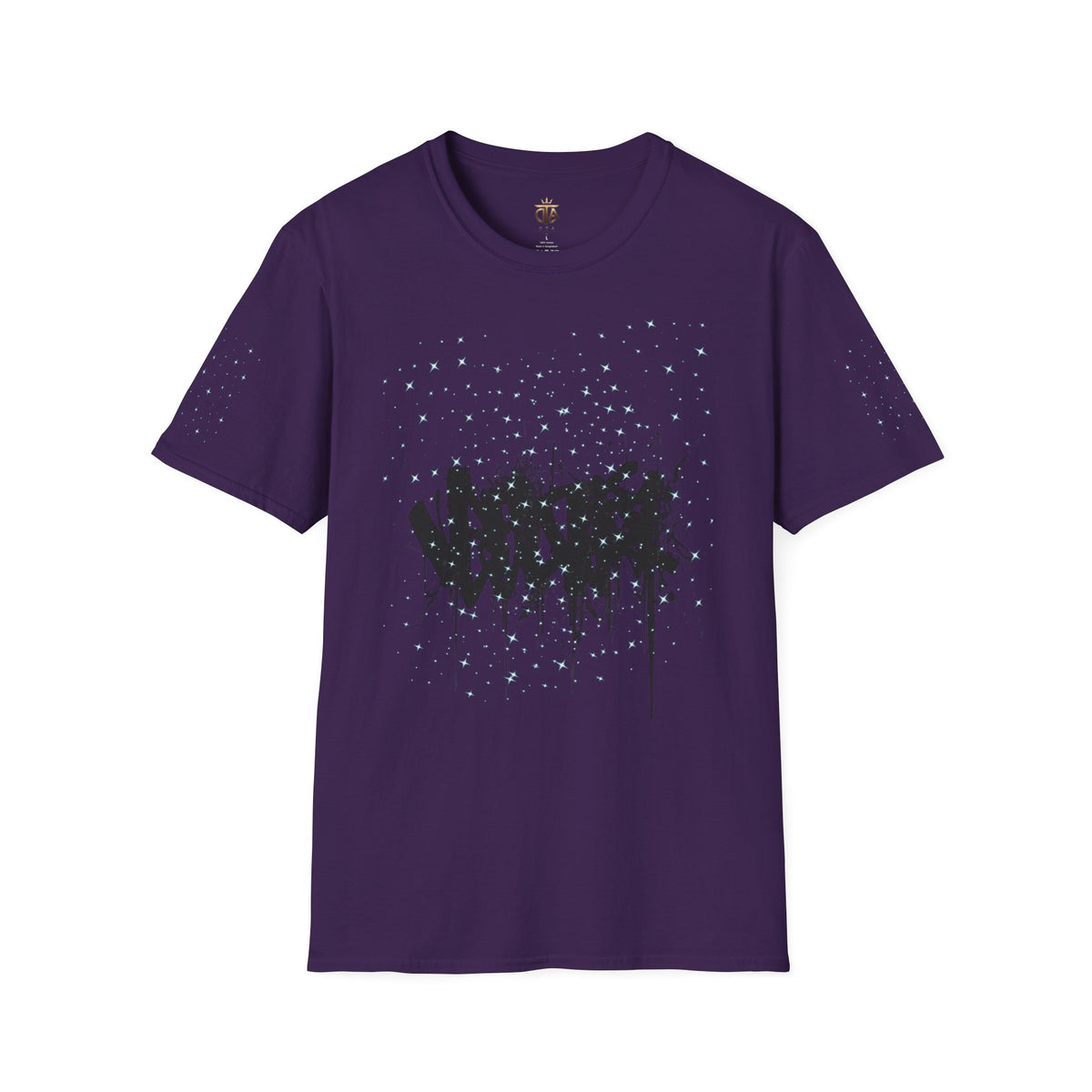 Abstract Urban Graffiti T-Shirt — Edgy Black Splatter Streetwear Tee