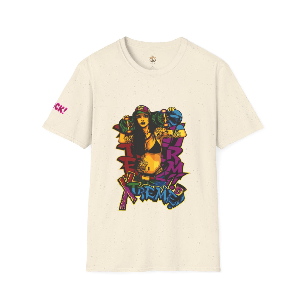 Graphic Tee — Retro Urban Girl Skateboard Street Art Design