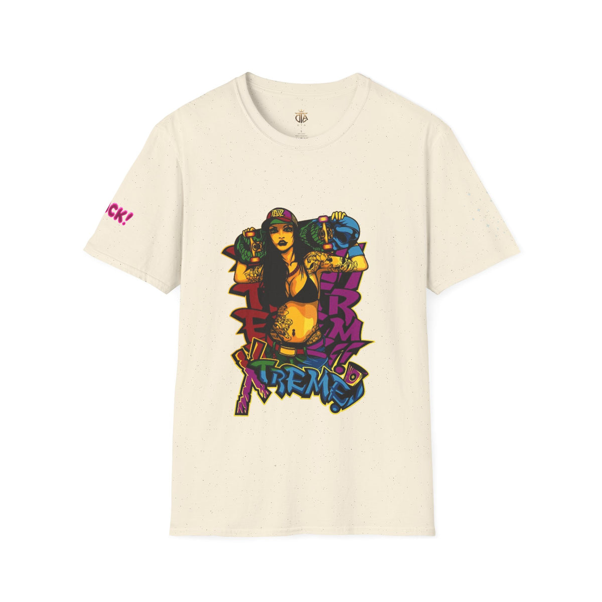 Graphic Tee — Retro Urban Girl Skateboard Street Art Design