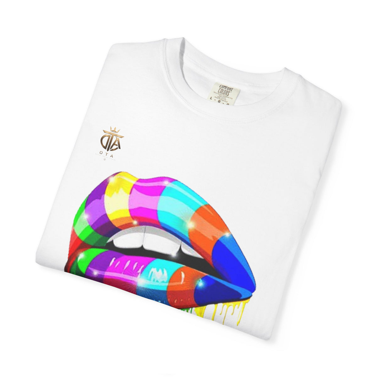 Paint Drip Rainbow Lips T-Shirt