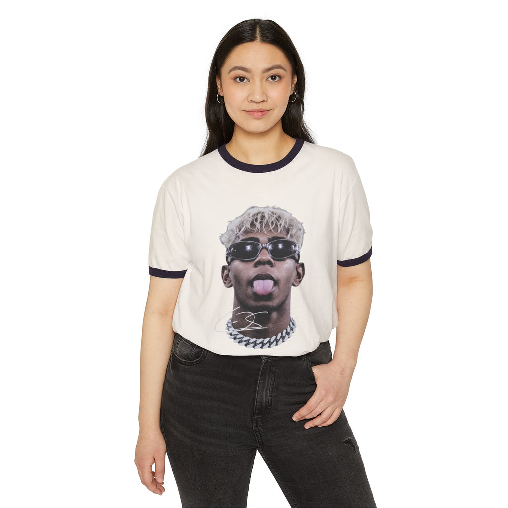 Lamine Yamal Graphic Ringer T-Shirt — Retro Portrait Streetwear Tee