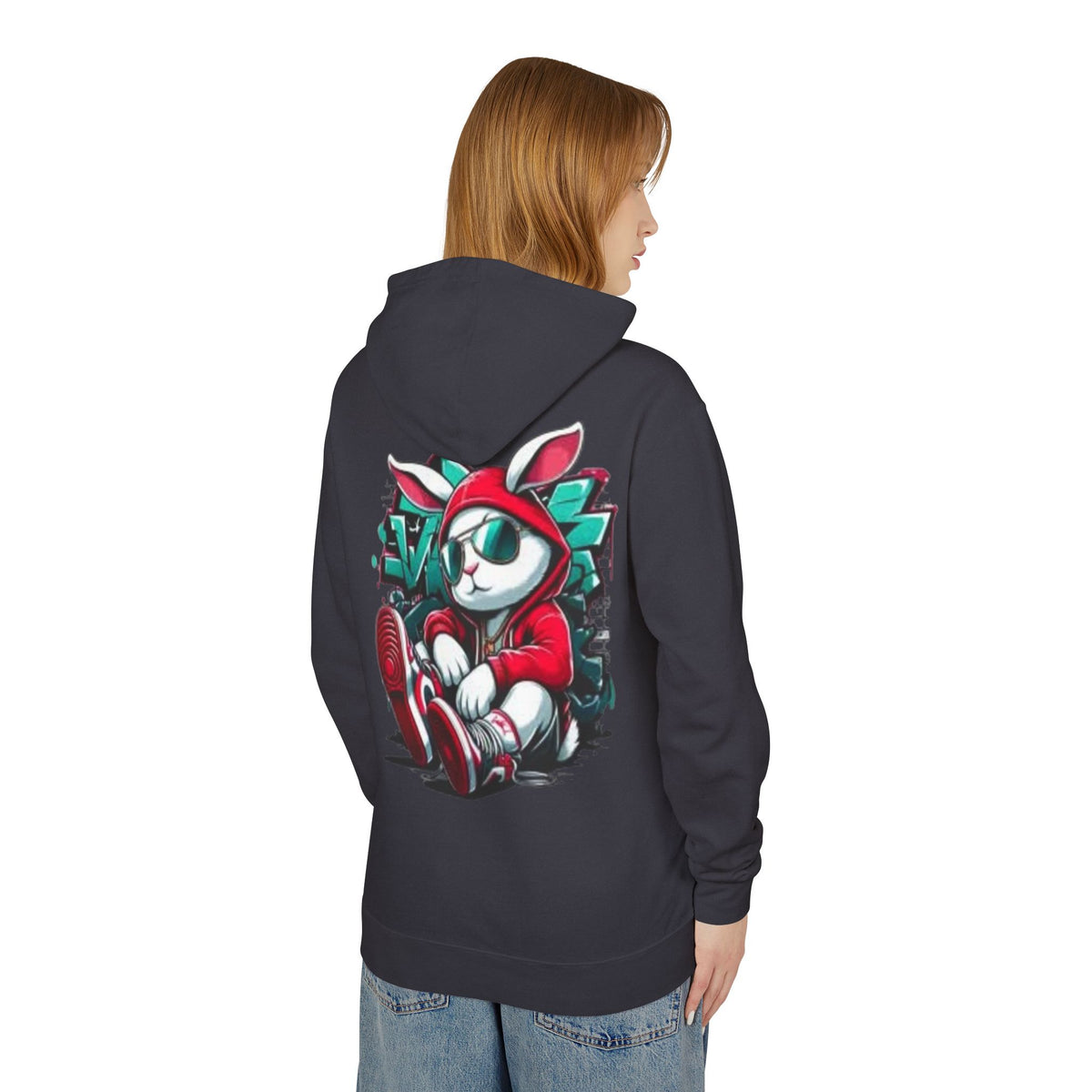 Street Bunny Graphic Hoodie — Cool Urban Bunny Pullover