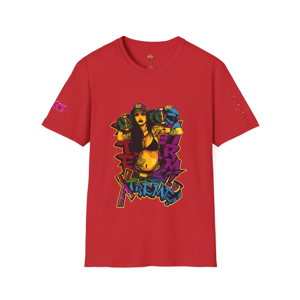 Graphic Tee — Retro Urban Girl Skateboard Street Art Design