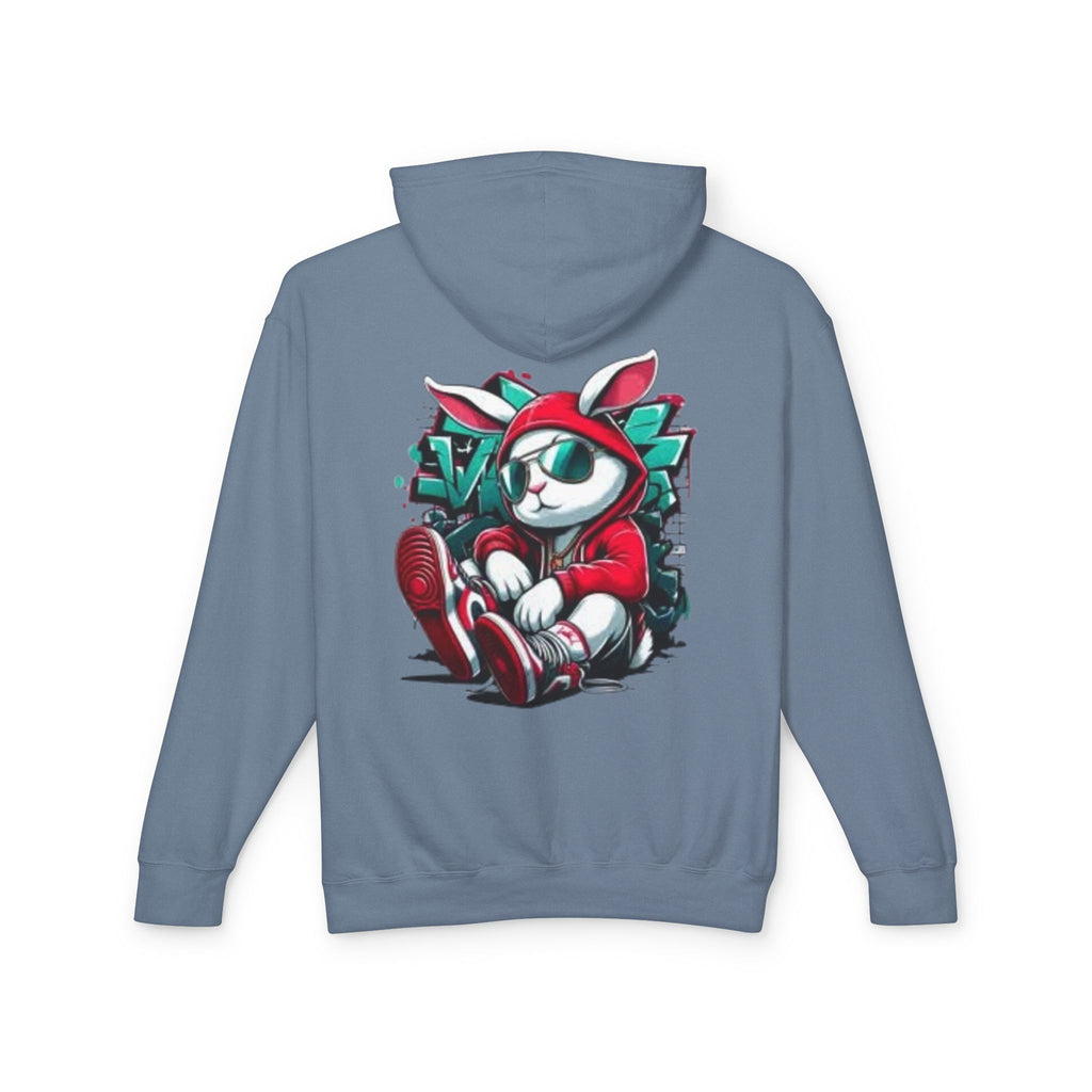 Street Bunny Graphic Hoodie — Cool Urban Bunny Pullover