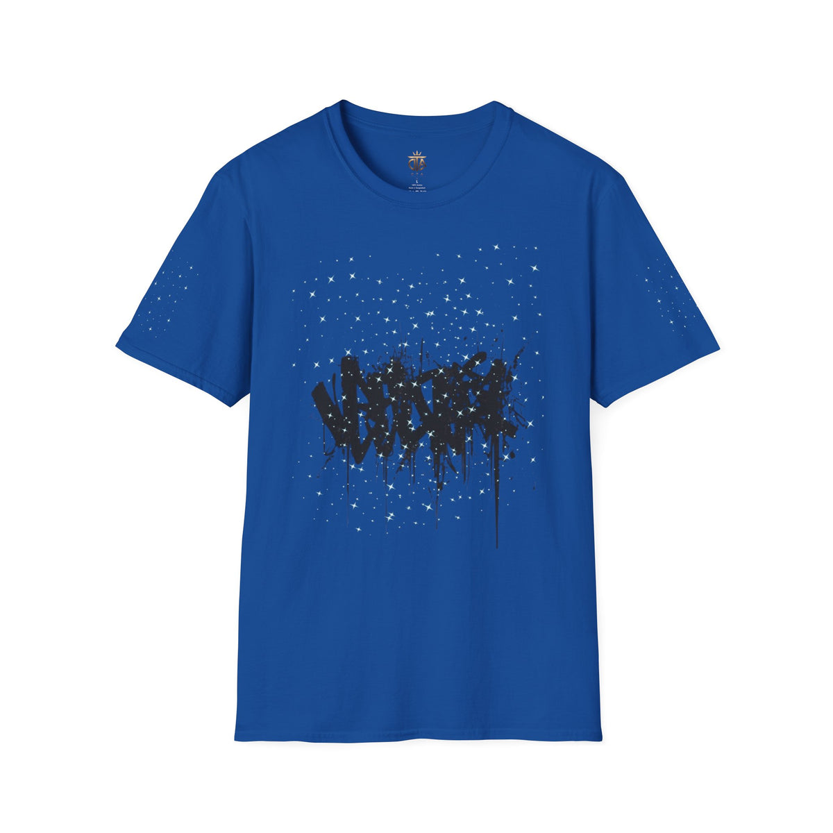 Abstract Urban Graffiti T-Shirt — Edgy Black Splatter Streetwear Tee