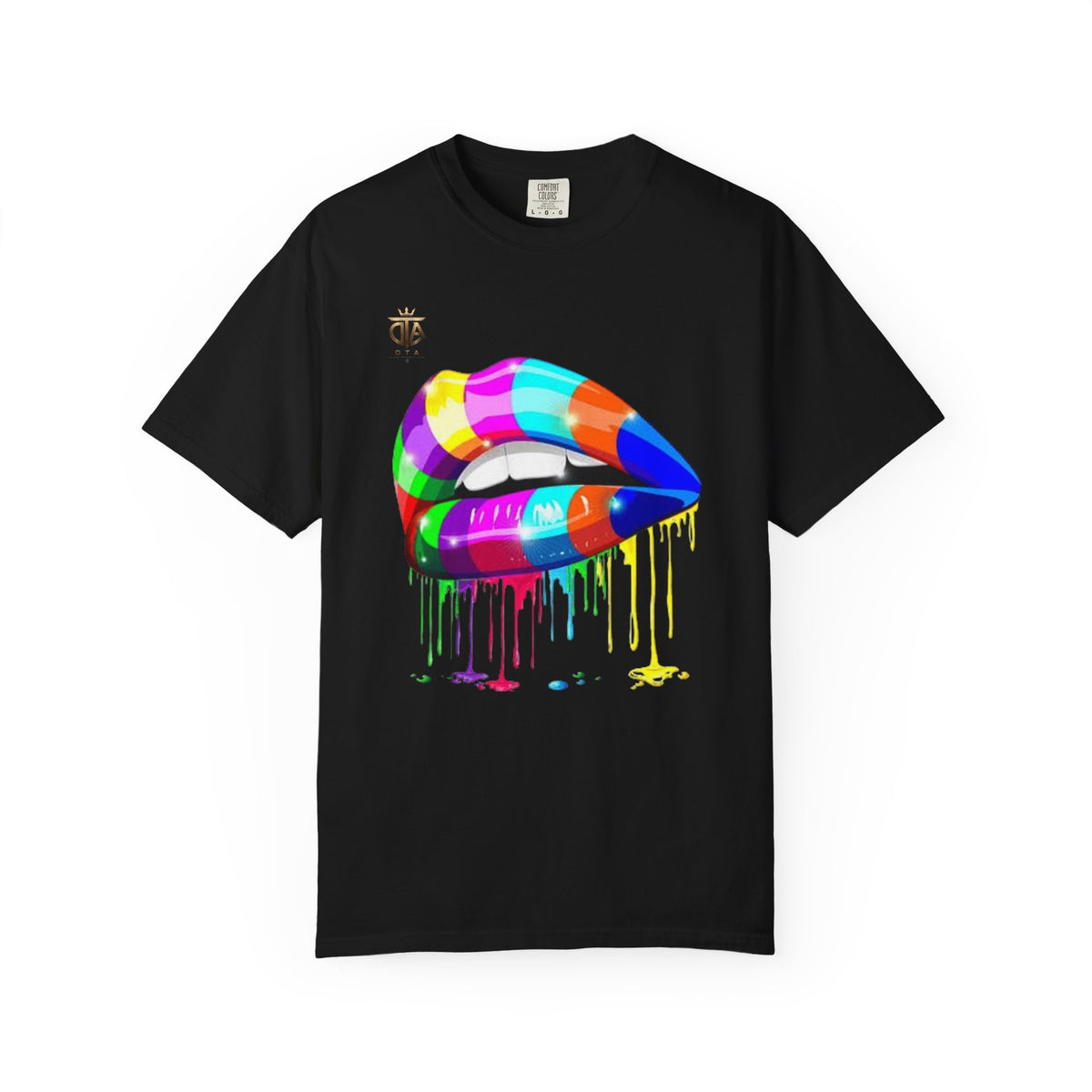 Paint Drip Rainbow Lips T-Shirt