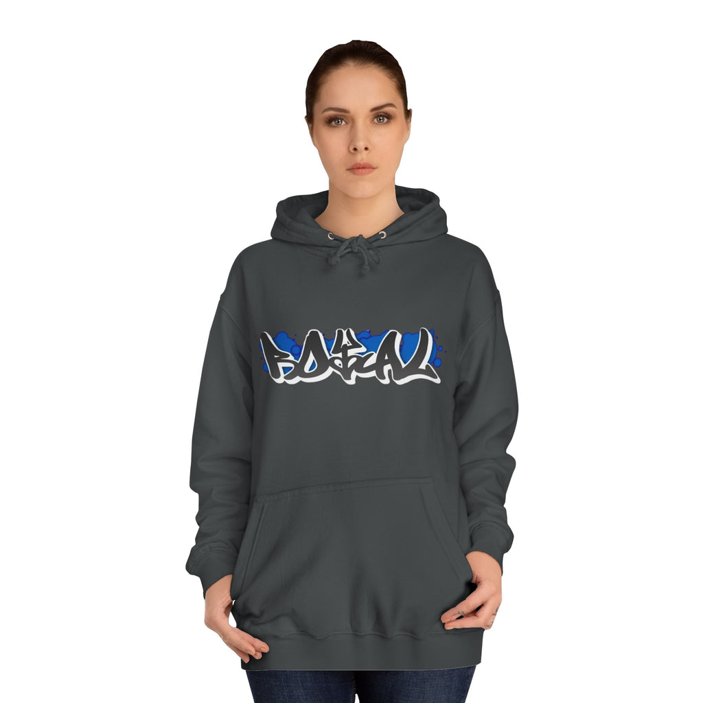 Graffiti Hoodie — Blue Graffiti Logo Pullover