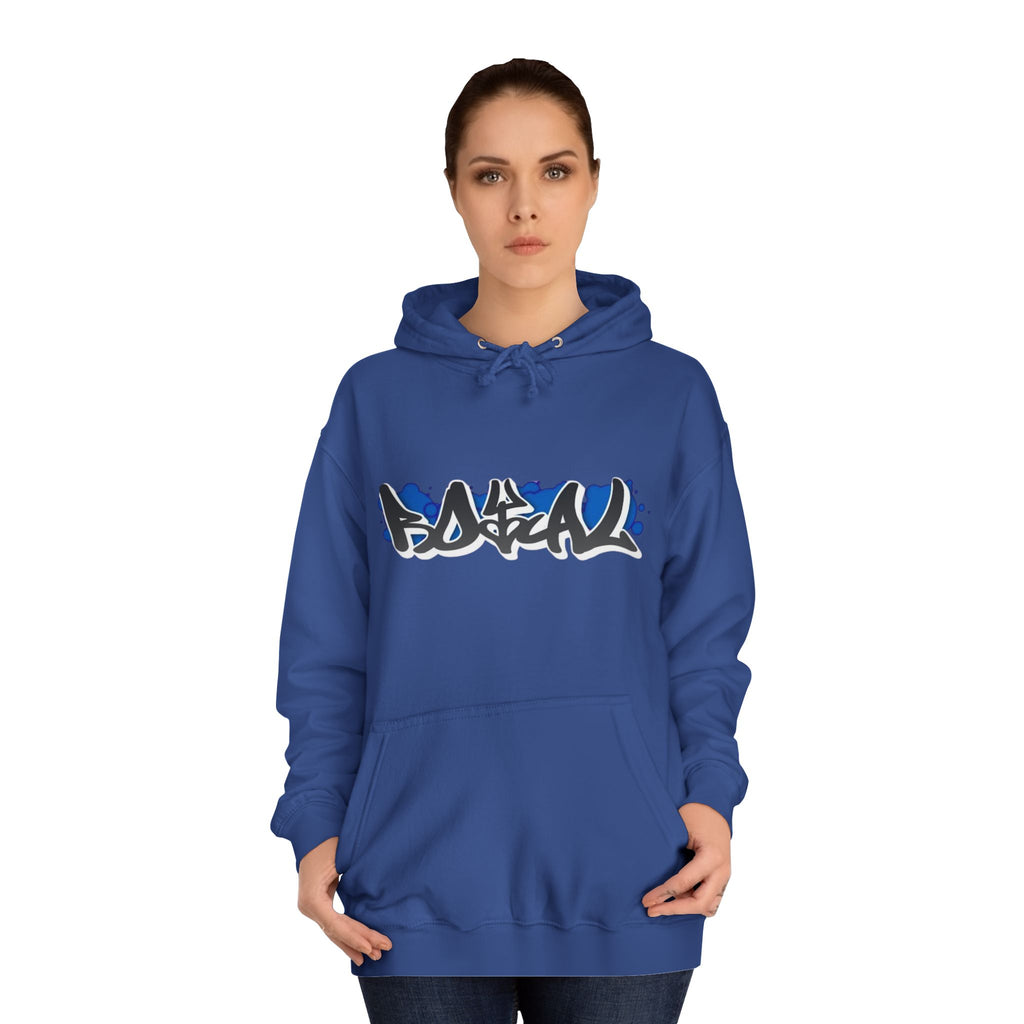 Graffiti Hoodie — Blue Graffiti Logo Pullover