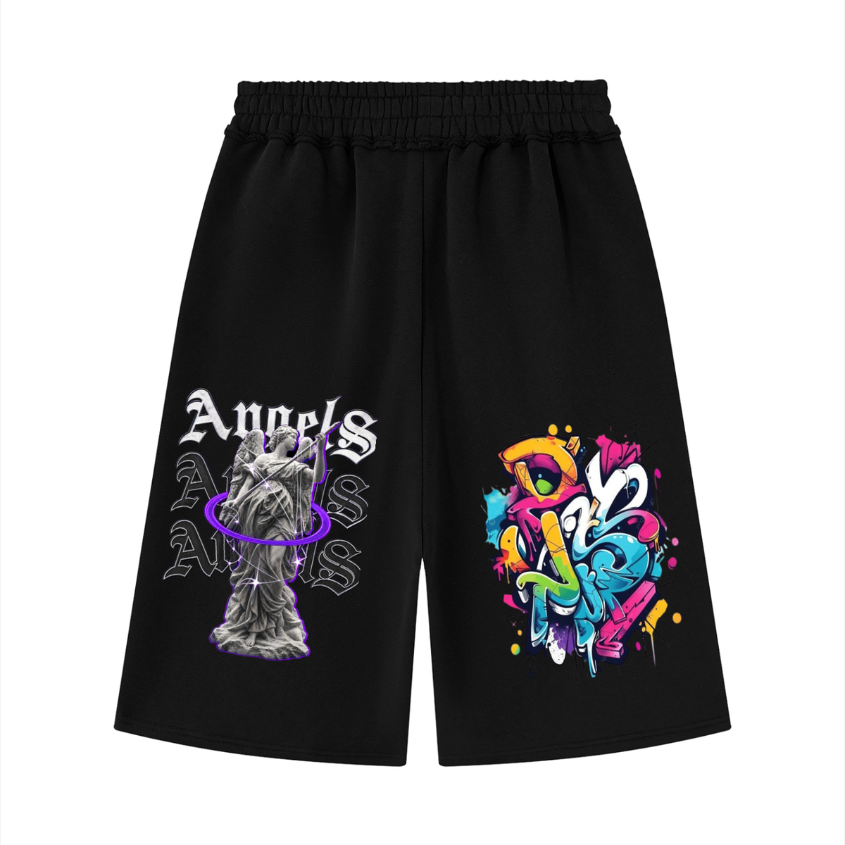 Unisex Raw Edge Fleece Shorts