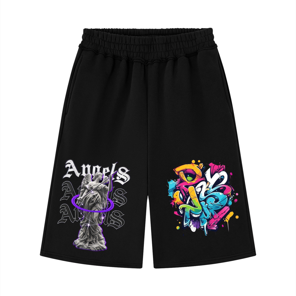 Unisex Raw Edge Fleece Shorts